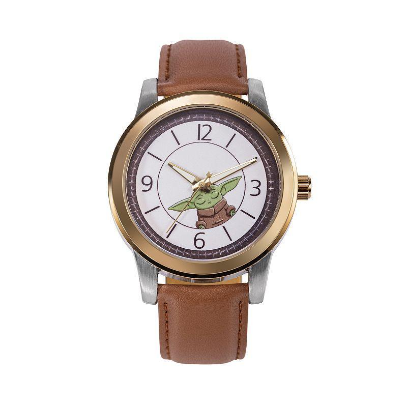 ewatchfactory Womens Disney Star Wars Child, the Alloy Brown Leather Strap Watch 38mm Product Image