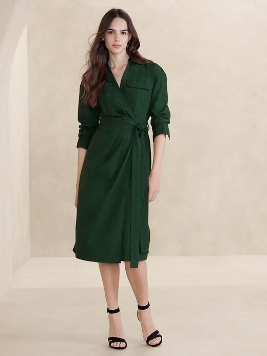 Poplin Midi Shirtdress Product Image