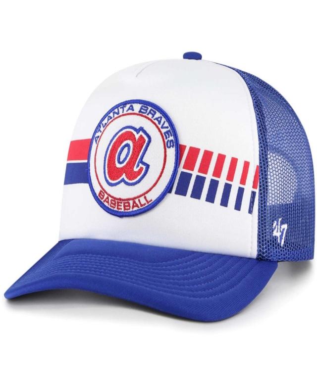 Mens 47 White/Royal Atlanta Braves Cooperstown Collection Wax Pack Express Trucker Adjustable Hat Product Image