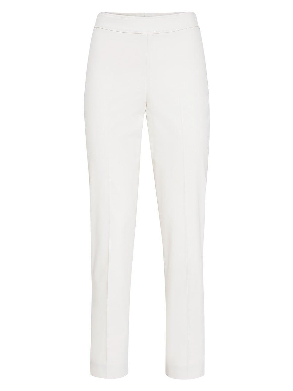 Cotton Straight-Leg Pants with Monili Detail Product Image