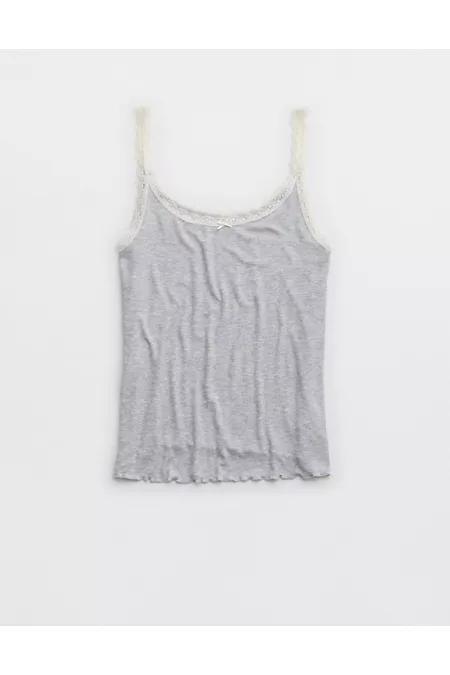 Aerie Real Soft Lace Trim Tank Women's Product Image