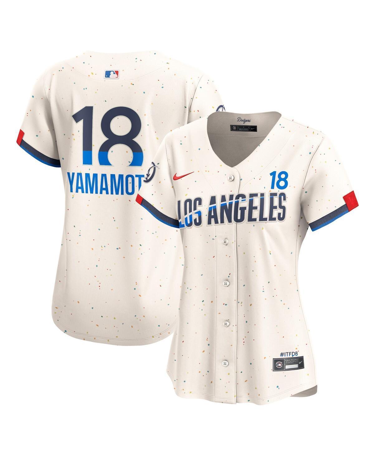 Nike Womens Yoshinobu Yamamoto Cream Los Angeles Dodgers 2024 City Connect Limited Player Jersey - Cream Product Image