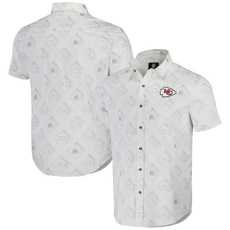 Mens NFL x Darius Rucker Collection by Fanatics White Kansas City Chiefs Woven Short Sleeve Button Up Shirt Product Image