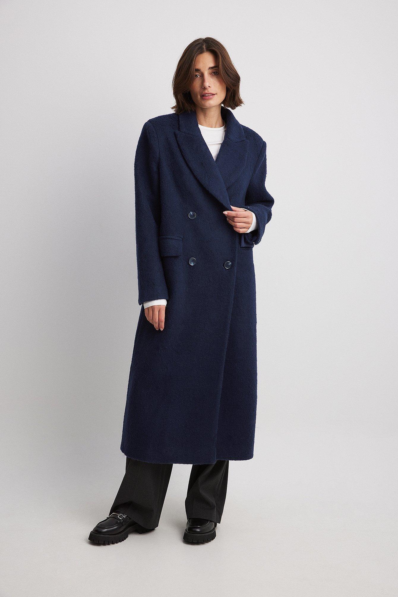 Double Breasted Wool Blend Coat Product Image