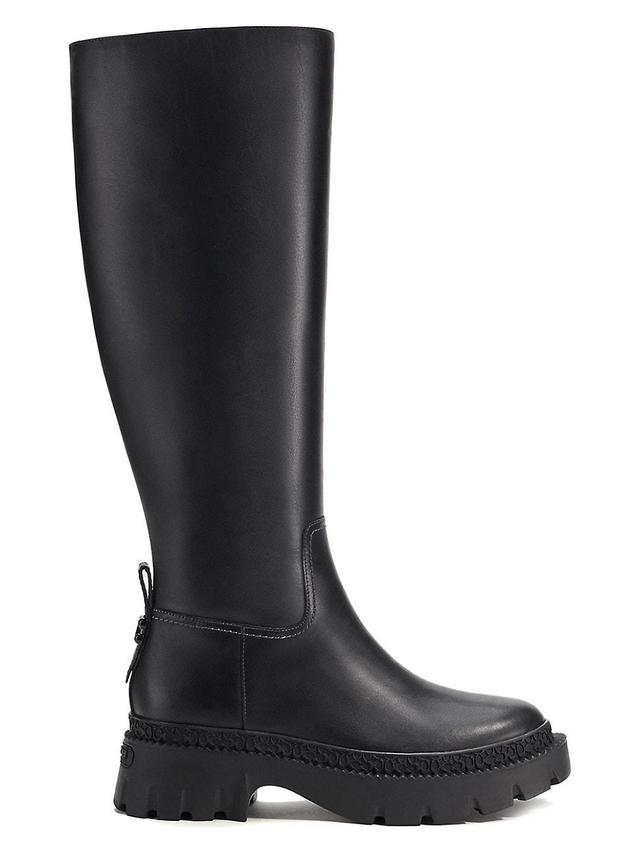 Womens Julietta Leather Knee-High Lug-Sole Boots Product Image