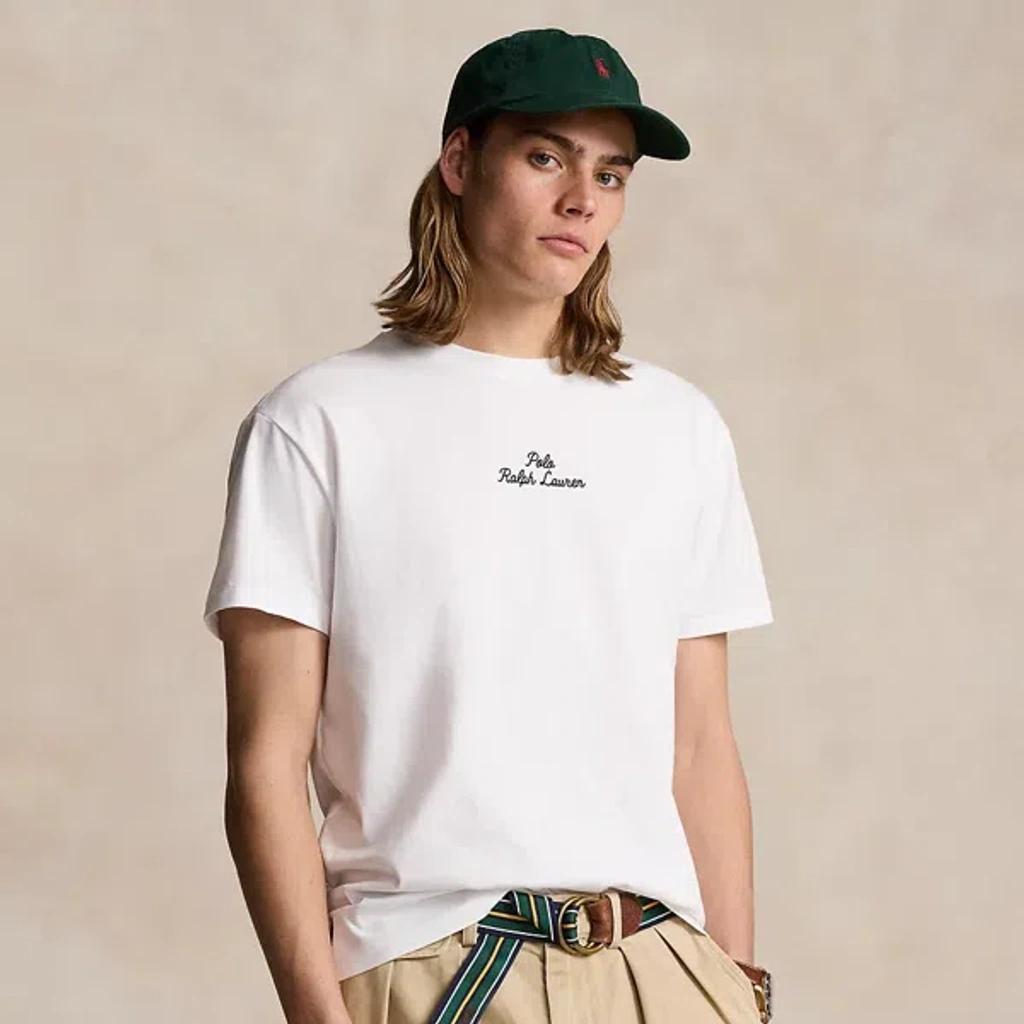 POLO RALPH LAUREN Classic Fit Logo Jersey T-shirt In White Product Image