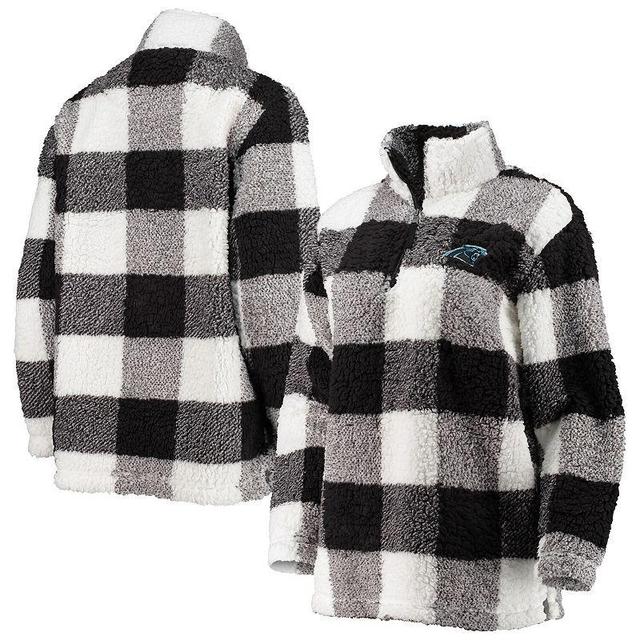 Womens G-III 4Her by Carl Banks Carolina Panthers Sherpa Plaid Quarter-Zip Jacket Product Image