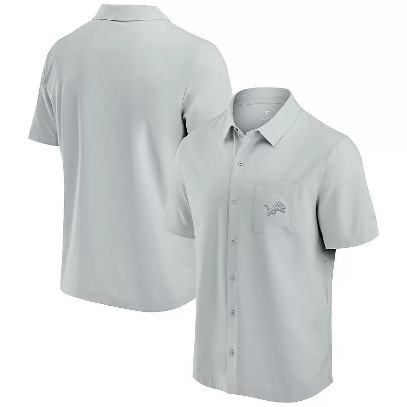 Mens Fanatics Gray Detroit Lions Front Office Button-Up Shirt Product Image