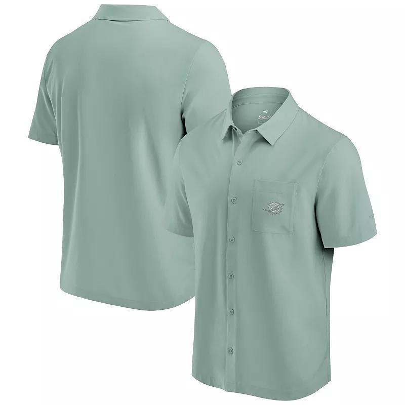 Mens Fanatics Signature Mint Miami Dolphins Front Office Button-Up Shirt Product Image