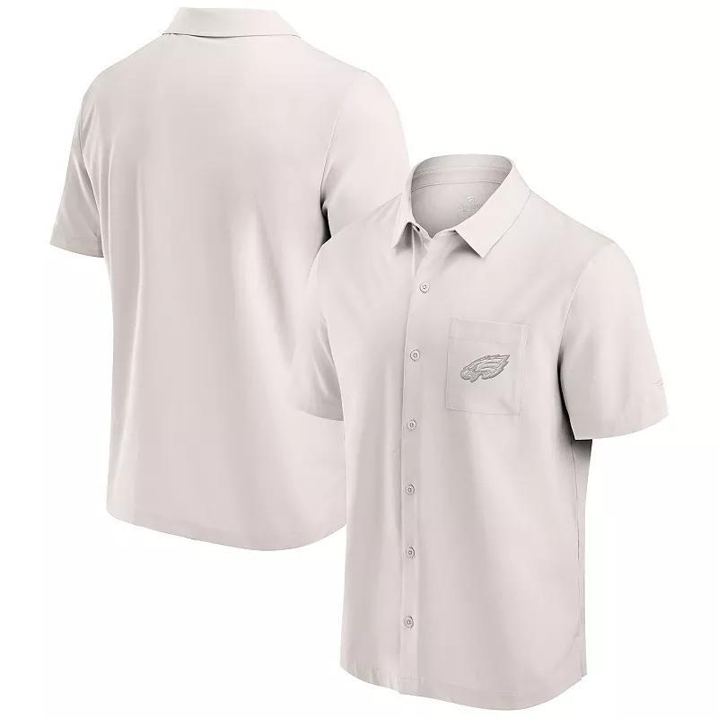 Mens Fanatics Signature Cream Las Vegas Raiders Front Office Button-Up Shirt Product Image