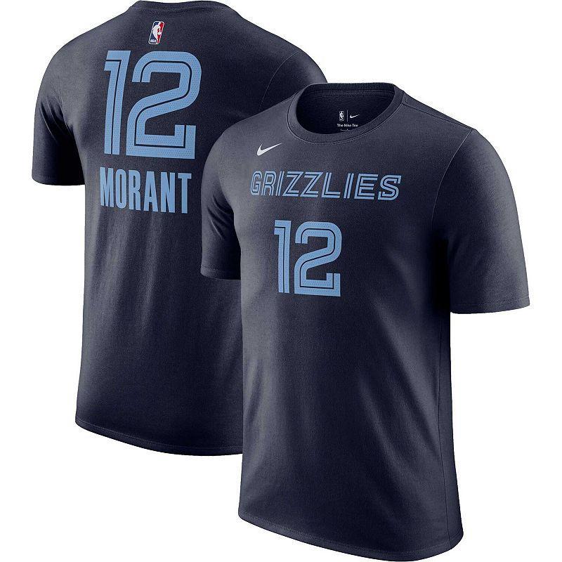 Nike Mens Memphis Grizzlies Ja Morant #12 Essential N&N T-Shirt Navy Blue, Small - NBA Tees at Academy Sports Product Image