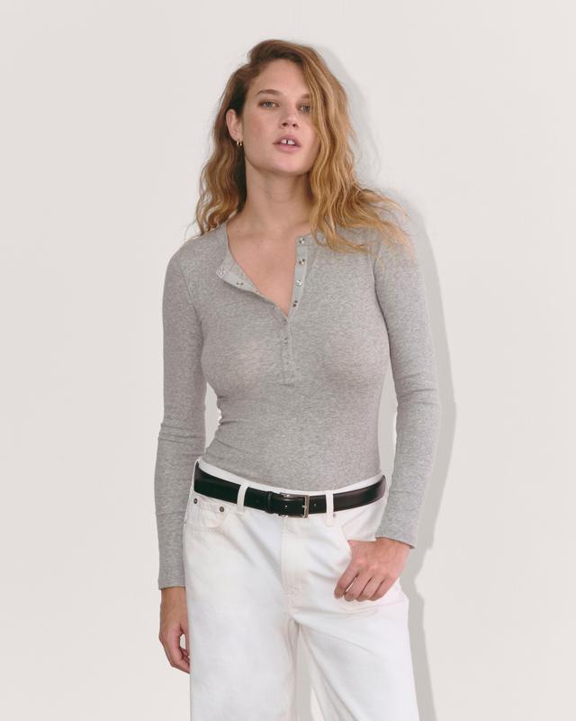 The Luxe Rib Henley Product Image