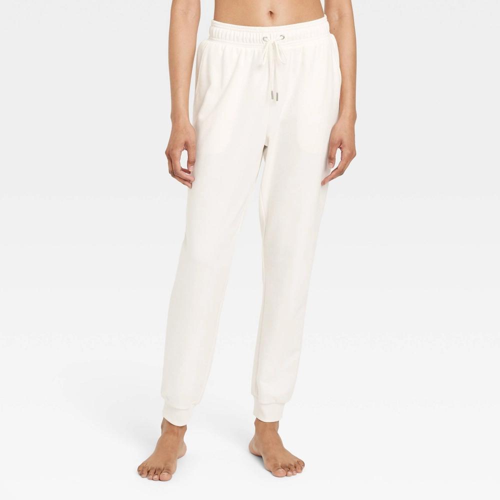 Womens Fleece Jogger Pants - Auden Cream XXL Product Image