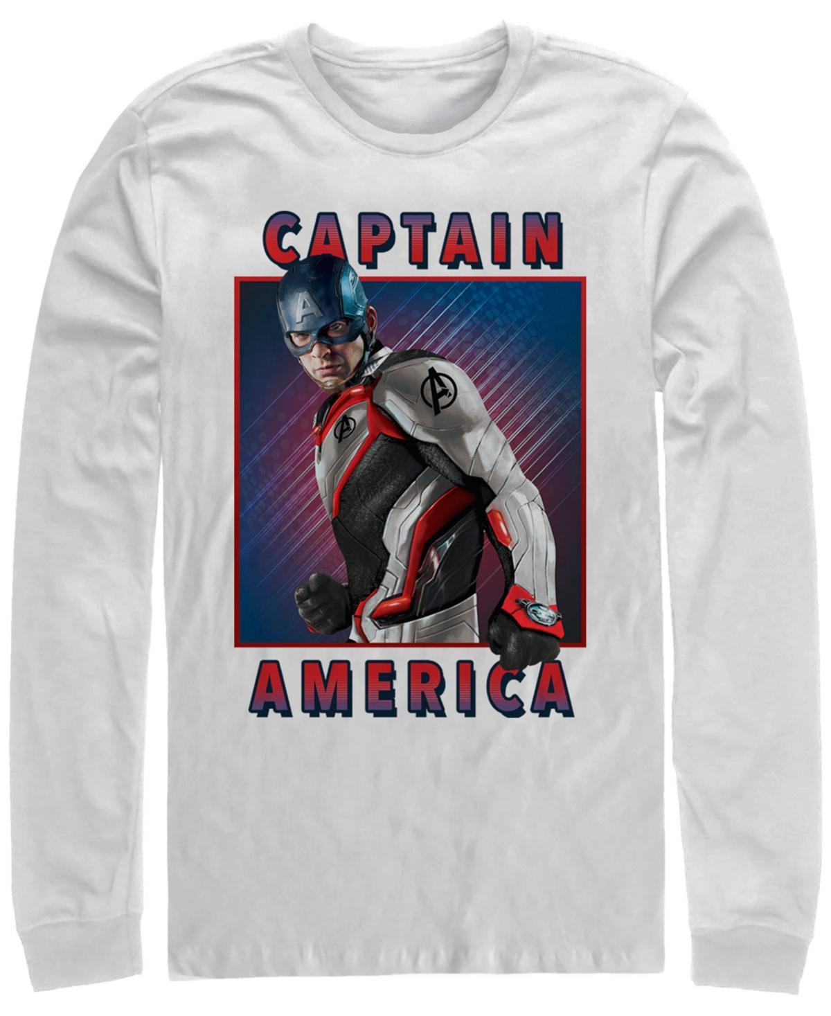 Mens Marvel Avengers Endgame Captain America Armor Tee White Product Image