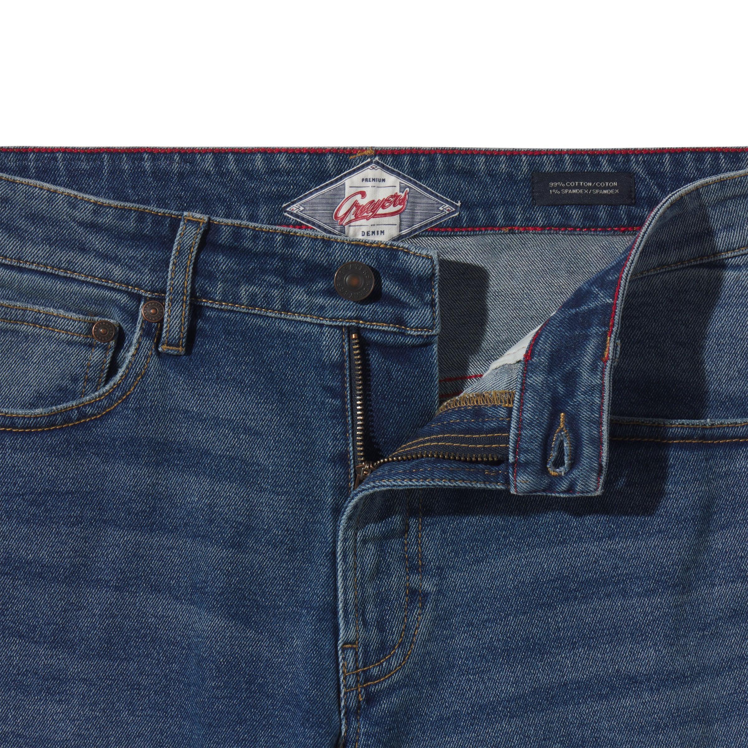 Edward Stretch Straight Fit Denim - Vintage Wash Product Image