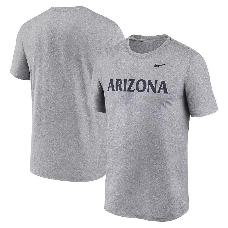 Mens Nike Heather Gray Arizona Wildcats Primetime Legend Wordmark T-Shirt Product Image