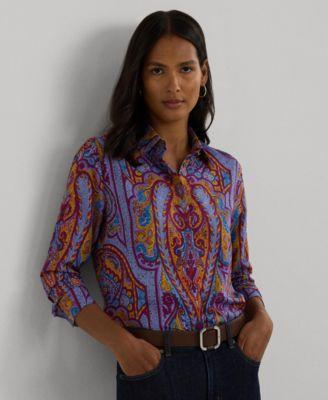 Women's Collared Paisley Shirt Product Image