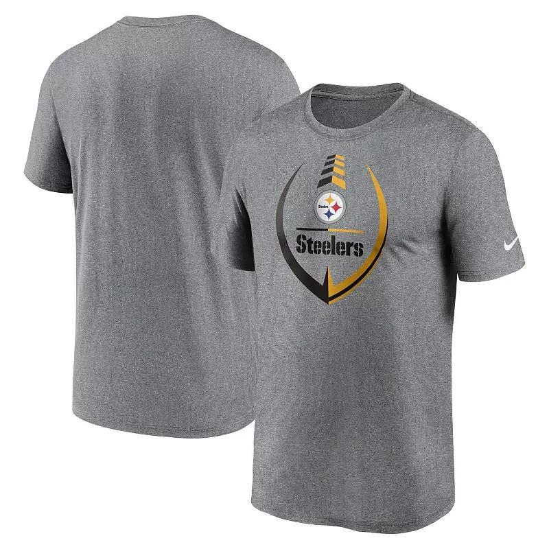 Mens Nike Heathered Gray Pittsburgh Steelers Icon Legend Performance T-Shirt Product Image