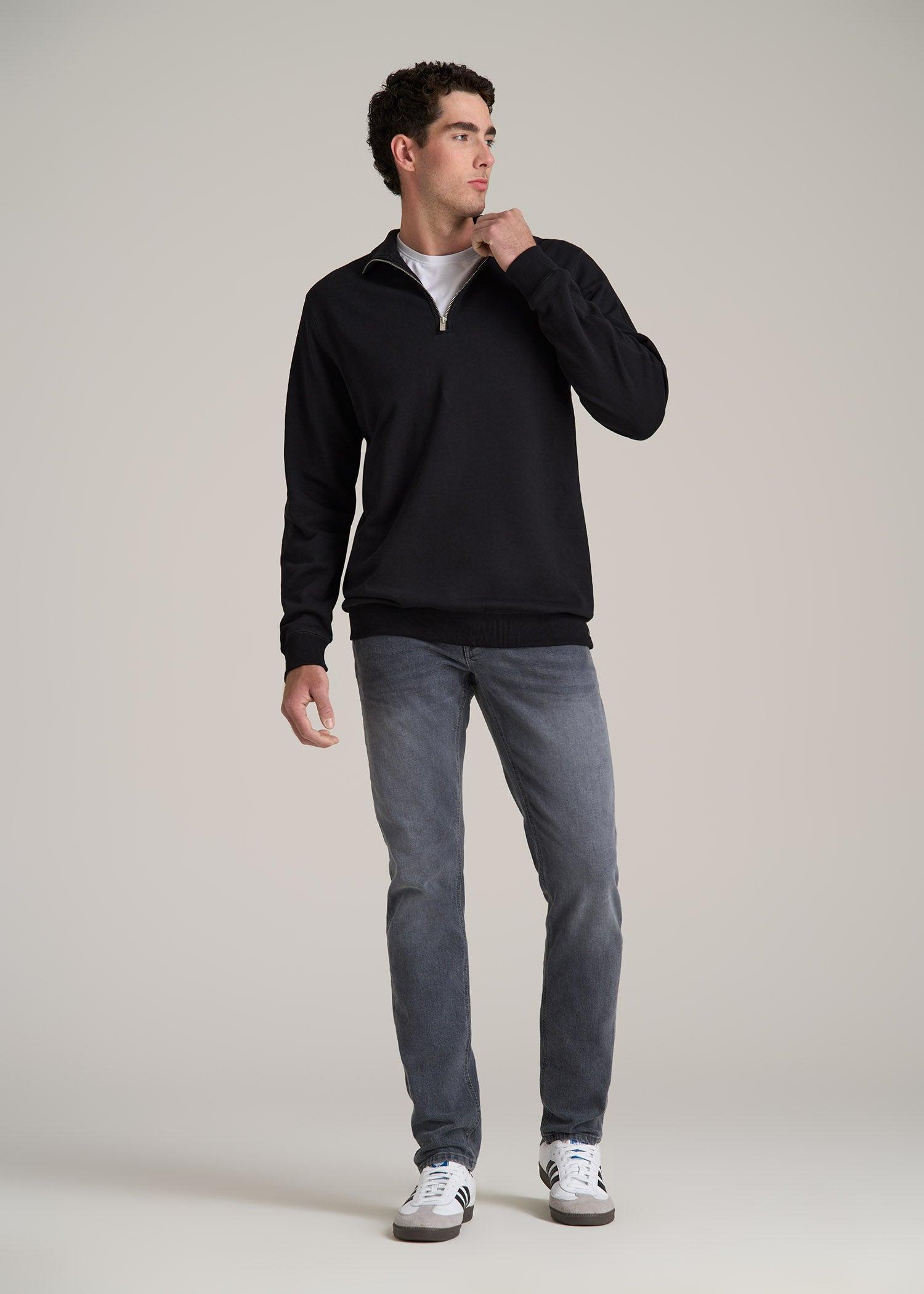 Wearever 2.0 French Terry Quarter-Zip Tall Men's Sweatshirt in Black Male Product Image