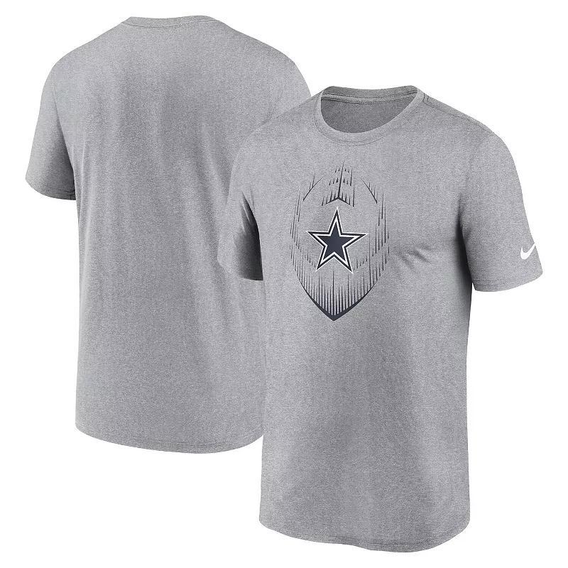 Mens Nike Heather Gray Dallas Cowboys Primetime Legend Icon Performance T-Shirt Product Image