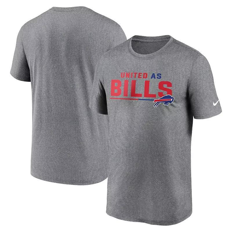 Mens Nike Heather Gray Buffalo Bills Legend Team Shoutout Performance T-Shirt Product Image