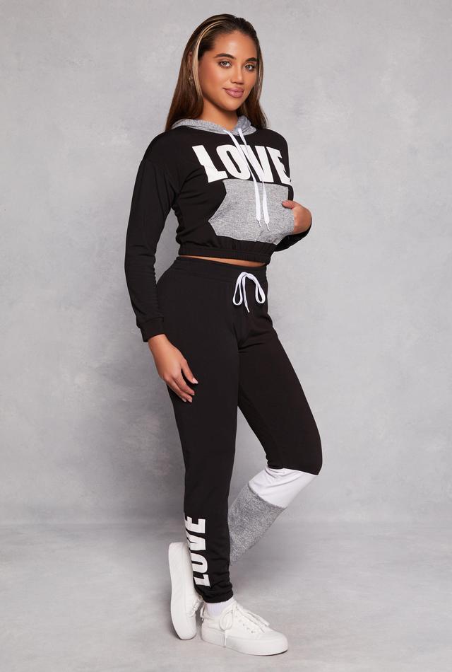 Womens Love Fleece Color Block Leg Sweatpants Product Image