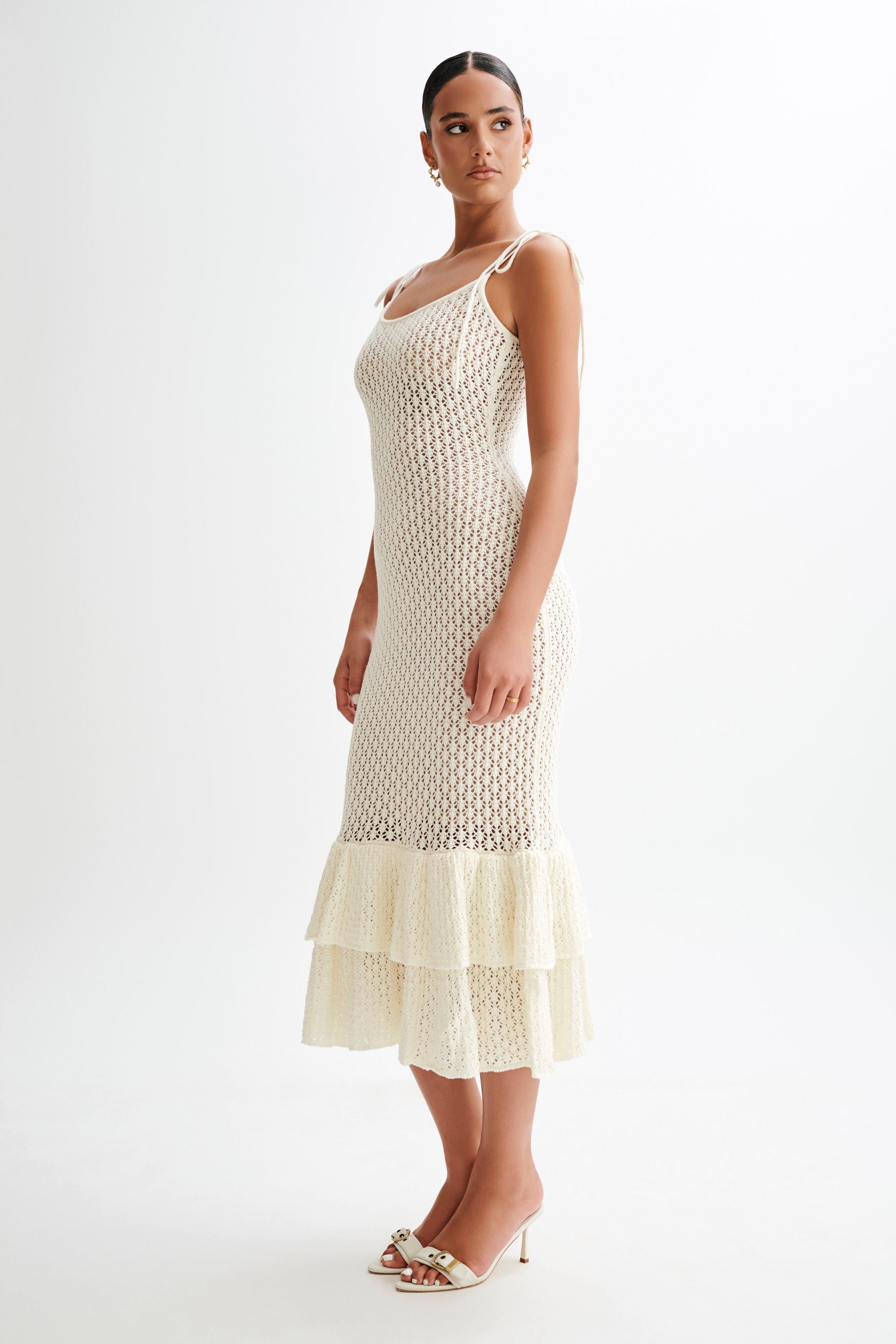 Bianca Knit Midi Dress - Ivory Product Image