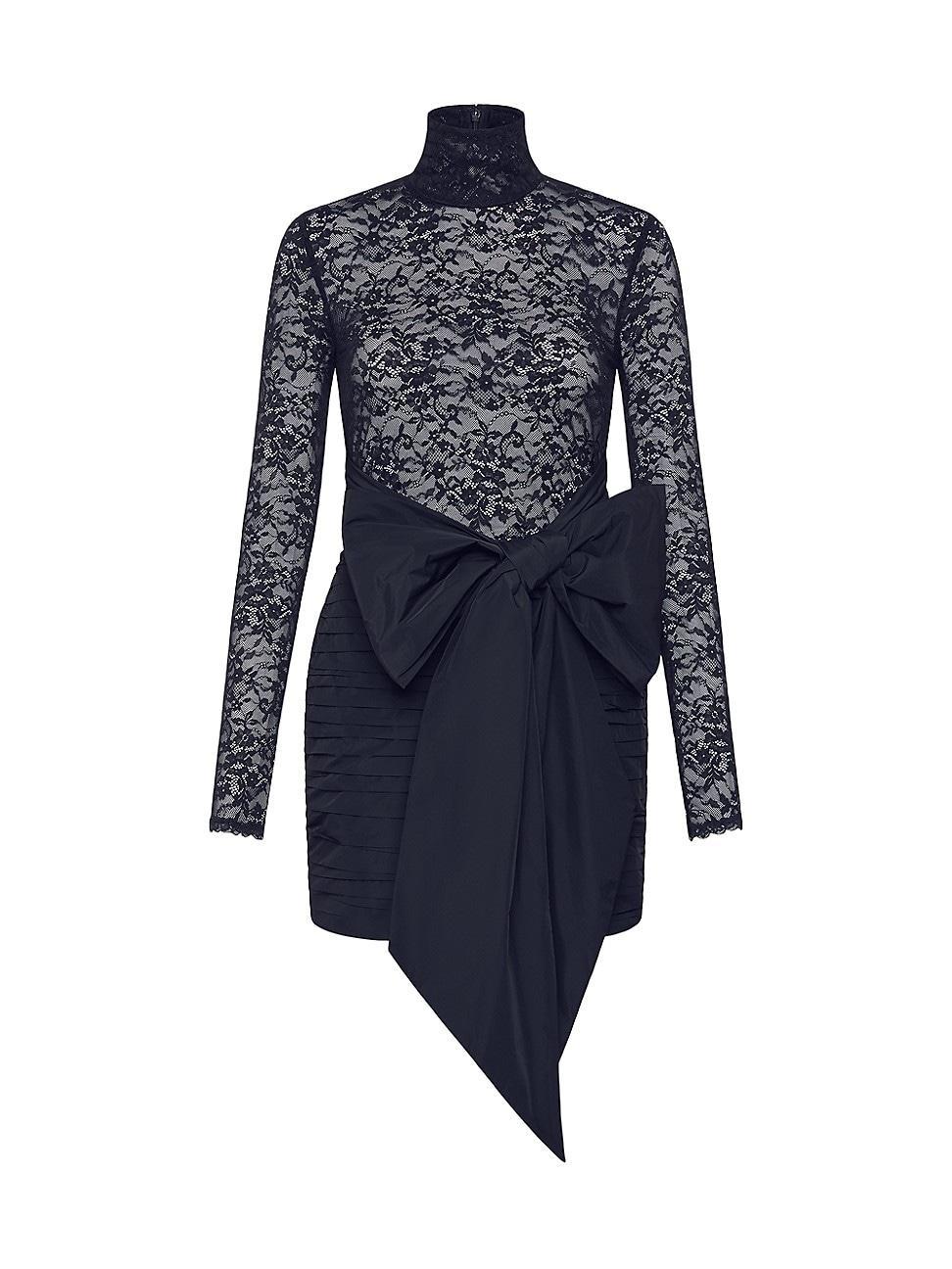 Womens Nicky Hilton x Rebecca Vallance Delta Lace & Taffeta Bow Minidress Product Image