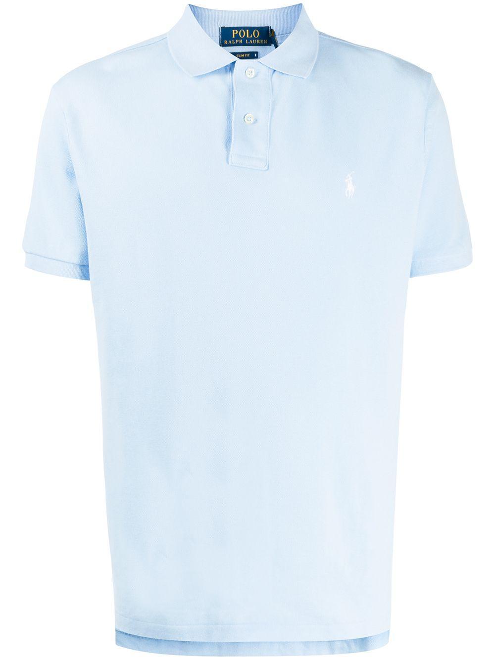 POLO RALPH LAUREN Embroidered Logo Polo Shirt In Blue Product Image