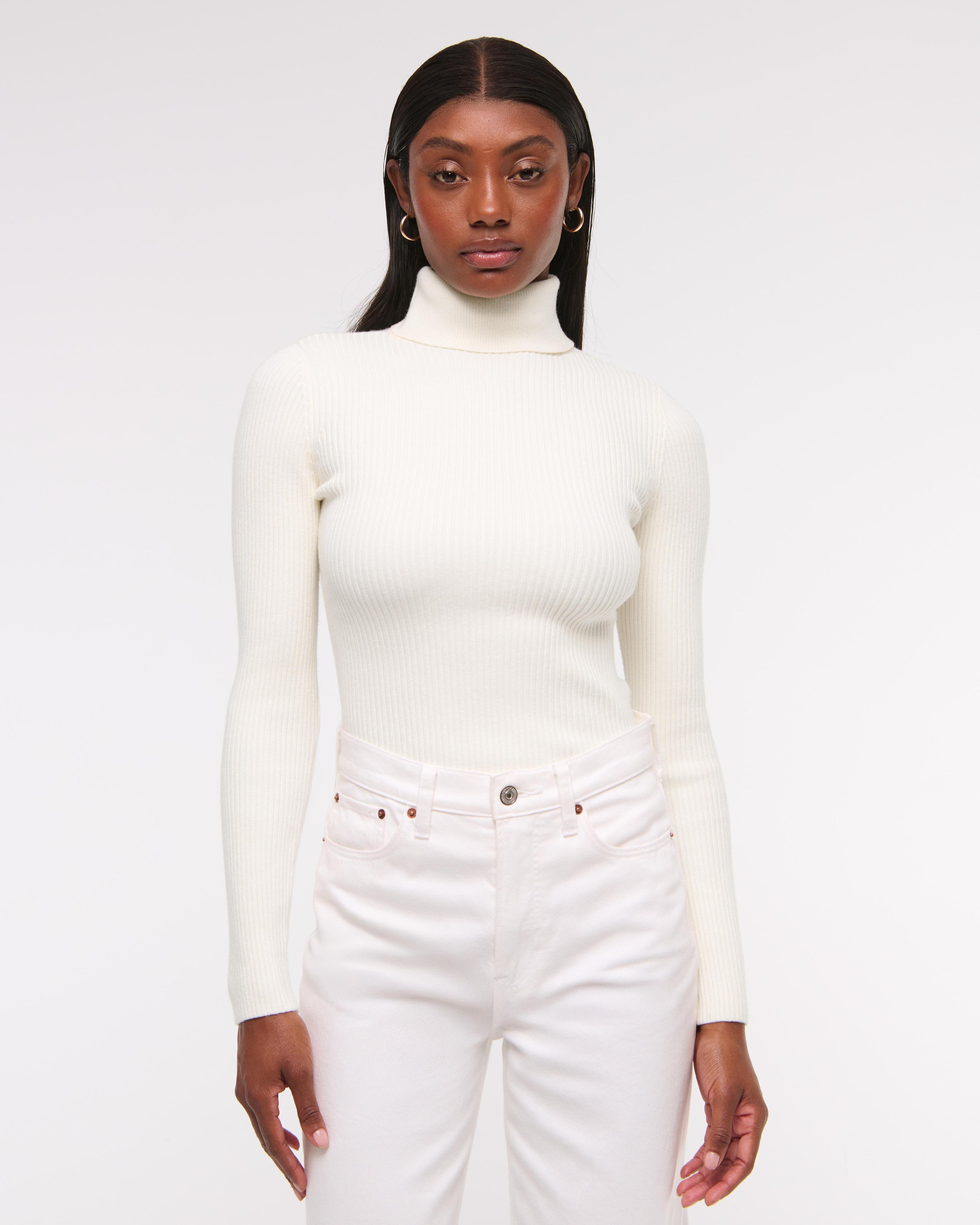 LuxeLoft Slim Ribbed Turtleneck Top Product Image