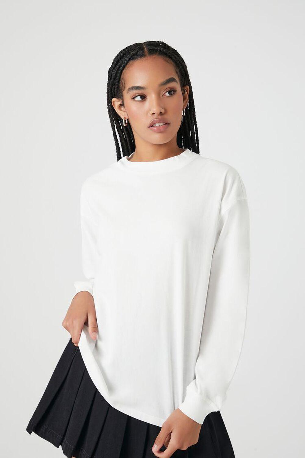 Oversized Long-Sleeve Tee | Forever 21 Product Image