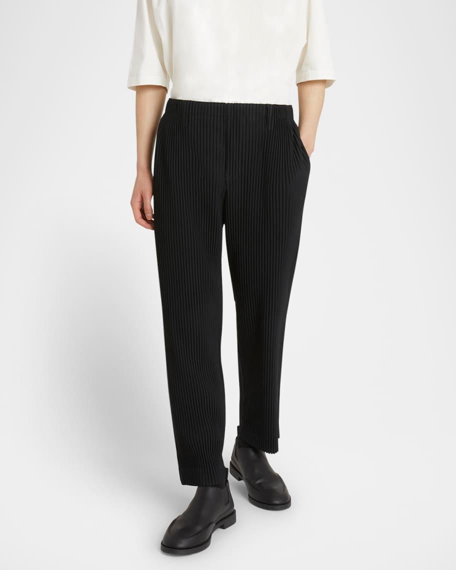 Men's Pleated Straight-Leg Pants Product Image