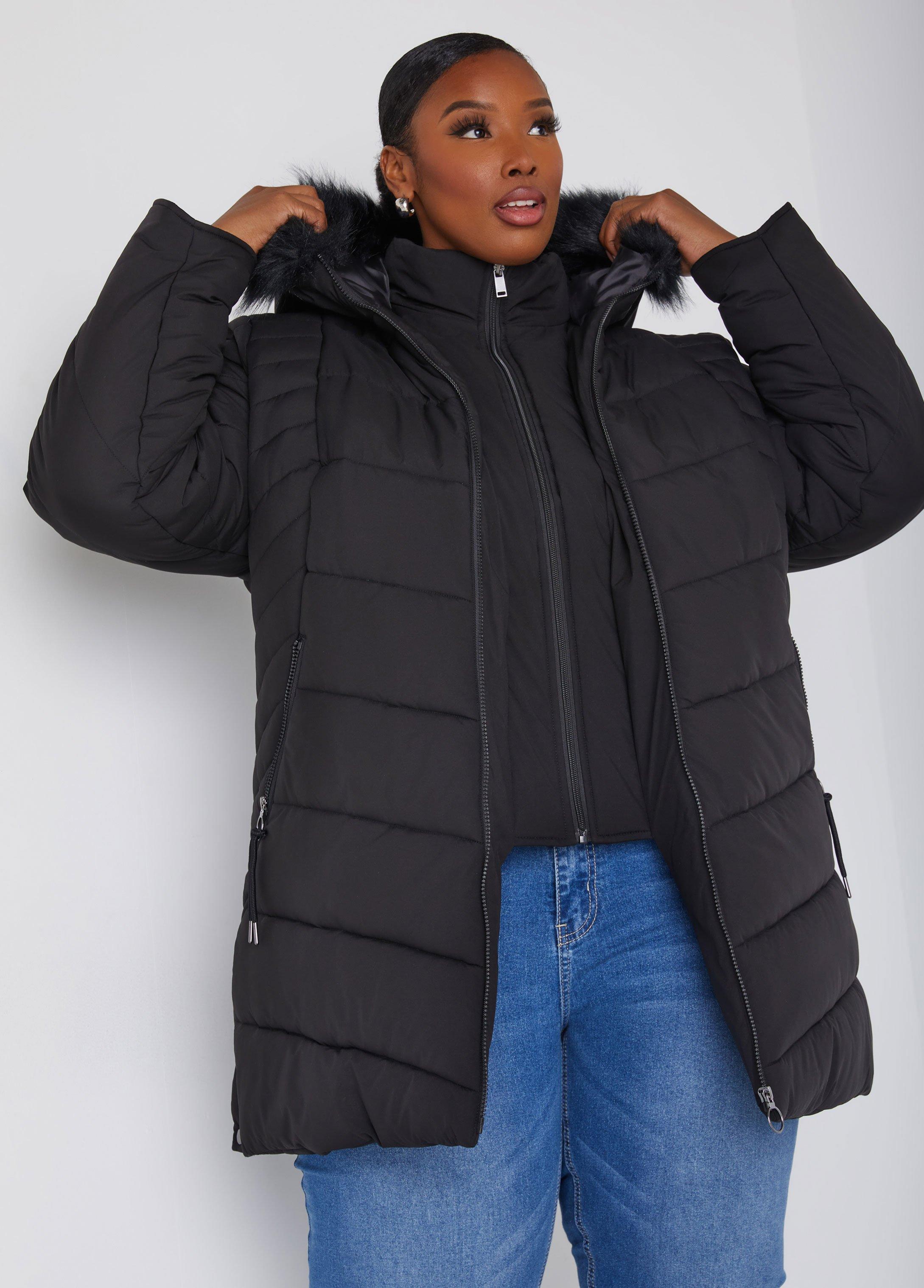 Snap Detailed Hooded Puffer Coat Product Image