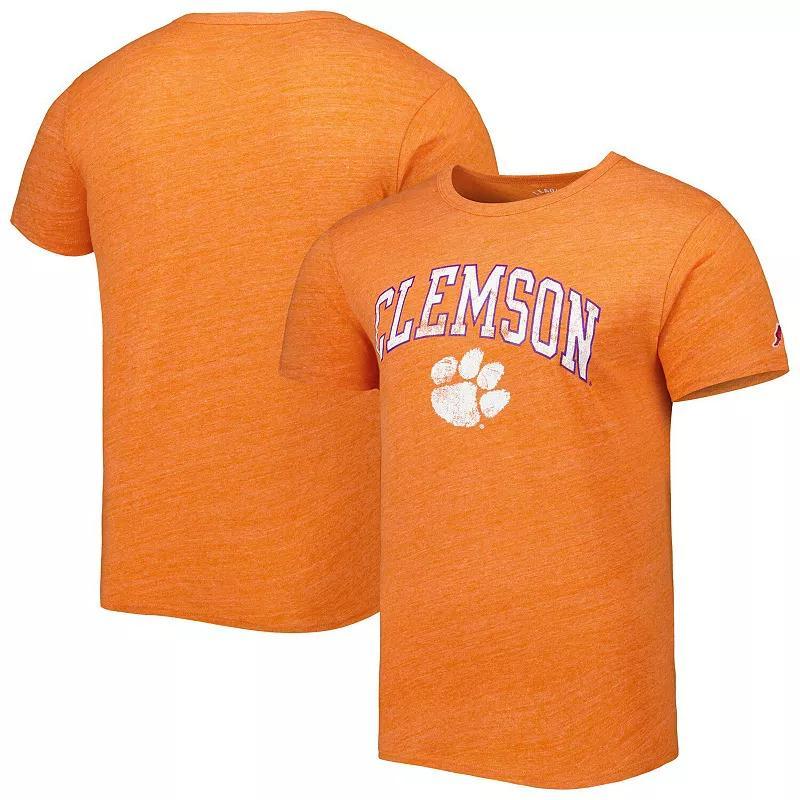 Mens League Collegiate Wear Heather Clemson Tigers 1965 Arch Victory Falls Tri-Blend T-Shirt Product Image