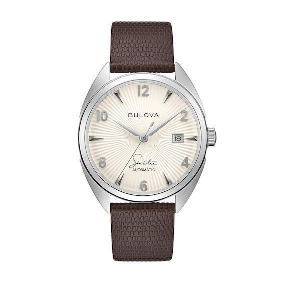 Men's Bulova Frank Sinatra 'Fly Me To The Moon' Collection Strap Watch with White Dial (Model: 96B347) Product Image