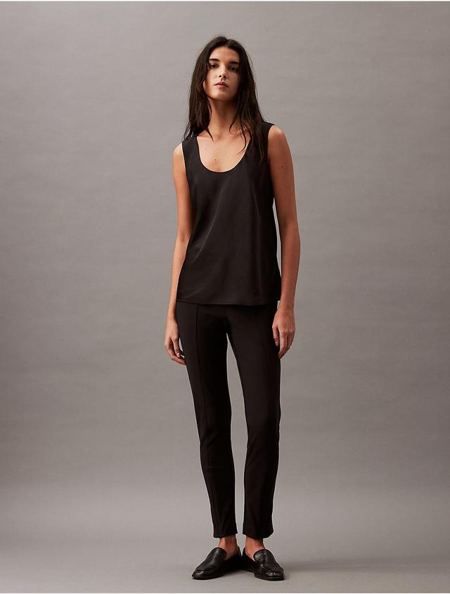 Calvin Klein Womens Scuba High Rise Skinny Pants - Black - XL Product Image