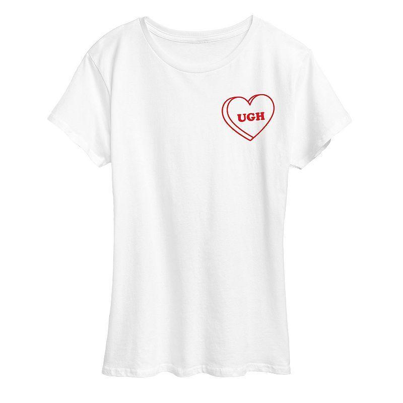 Womens Ugh Heart Graphic Tee Product Image