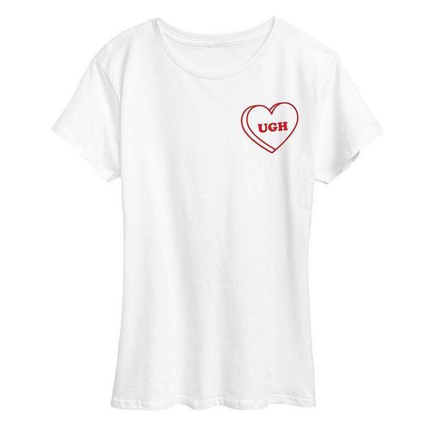 Womens Ugh Heart Graphic Tee Product Image