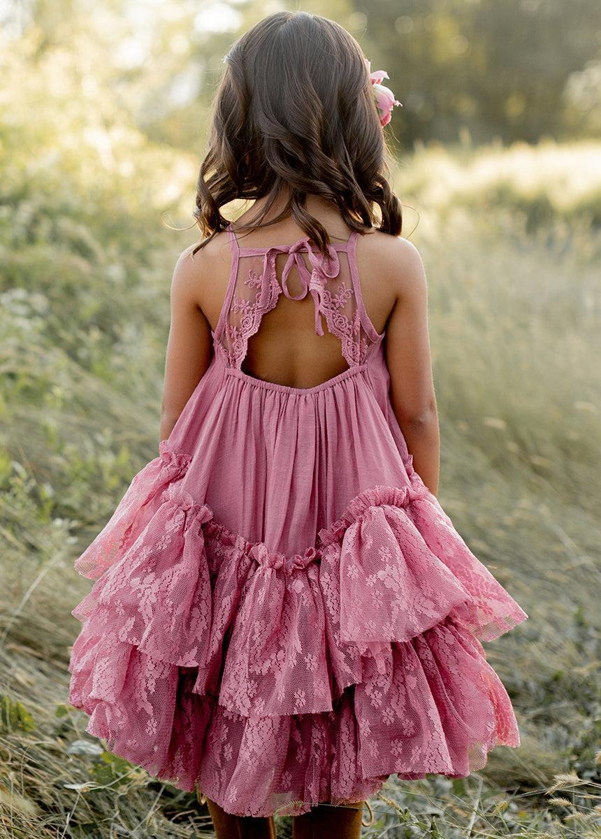 Catrina Dress in Dusty Rose Product Image