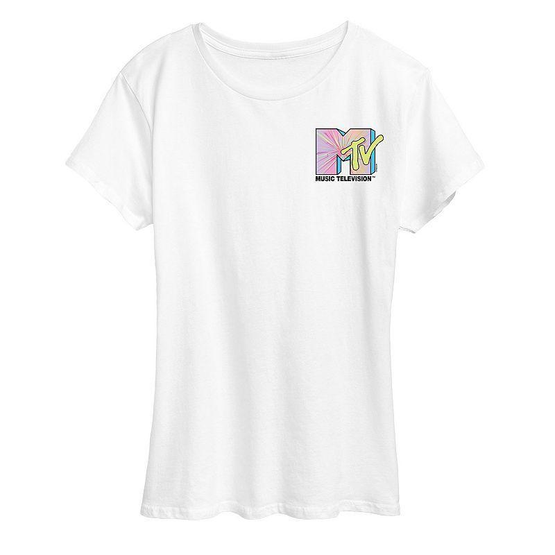 Womens MTV Club Art Graphic Tee White Product Image