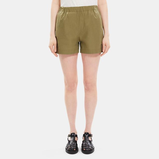 Cotton Poplin Pull-On Short | Theory Outlet Product Image