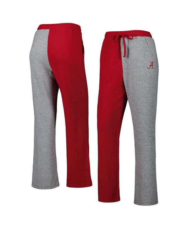 Womens ZooZatz Crimson/Gray Alabama Crimson Tide Colorblock Cozy Tri-Blend Lounge Pants Product Image