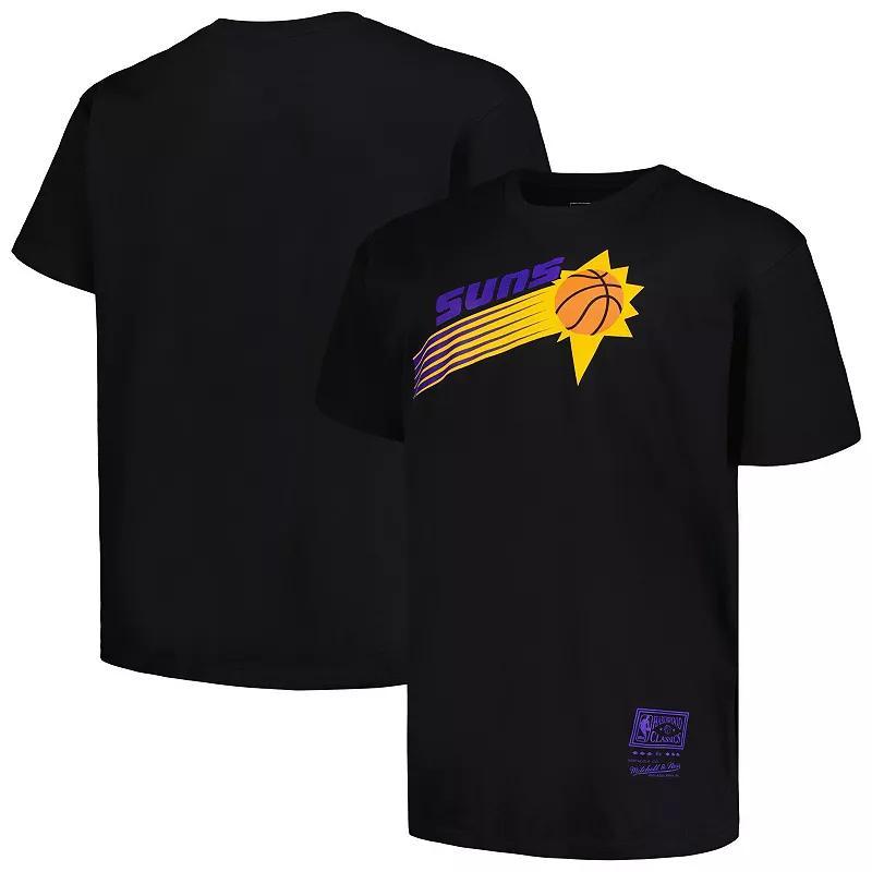 Mens Mitchell & Ness Black Phoenix Suns Big & Tall Hardwood Classics Vintage Logo T-Shirt Product Image