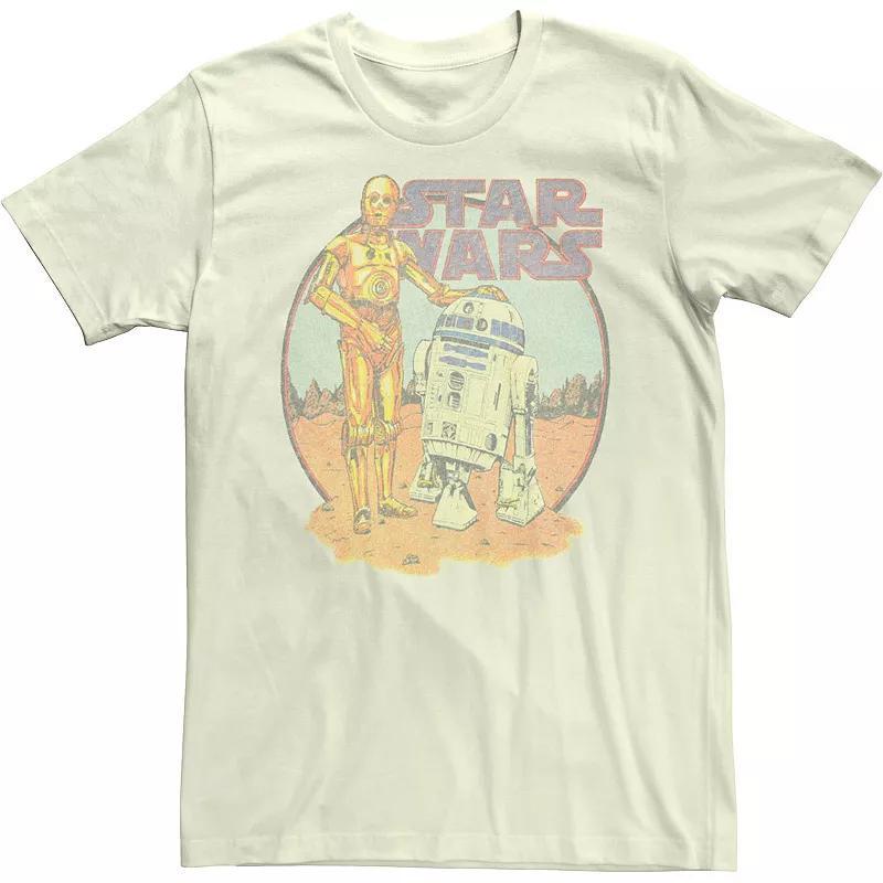 Mens Star Wars R2-D2 & C-3PO Distressed Portrait Tee Product Image