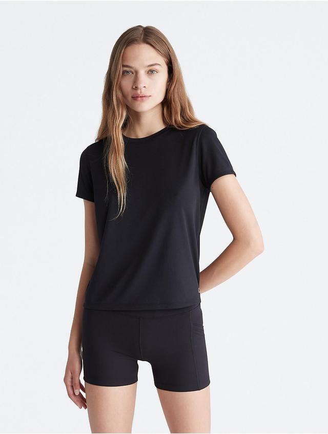 Calvin Klein Women's Performance Tech Pique T-Shirt - Black - XS Product Image