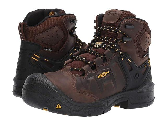 KEEN Utility Dover 6 Waterproof (Comp Toe) (Dark Earth/Black) Men's Work Boots Product Image