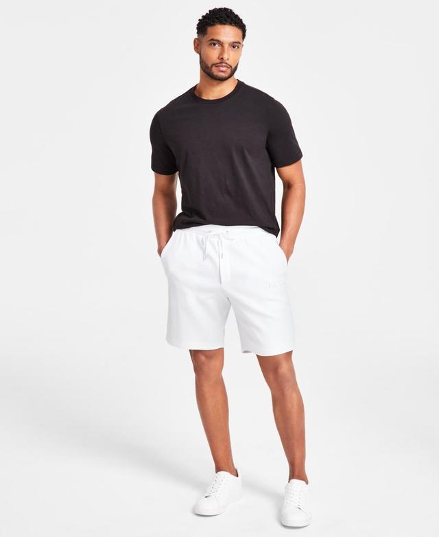 Michael Kors Mens Athletic-Fit Stretch Textured Logo 9 Shorts Product Image