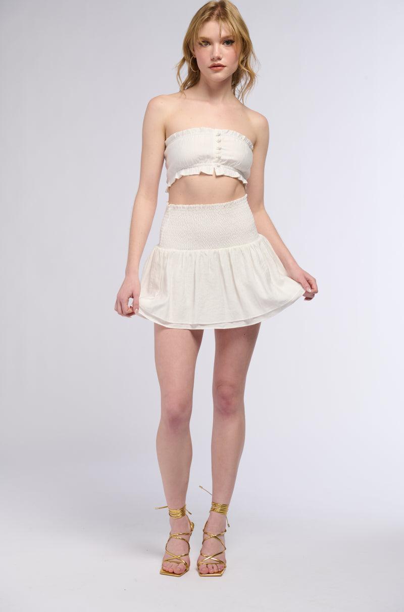 THE KYLIE SMOCKED BANDEAU TOP Product Image