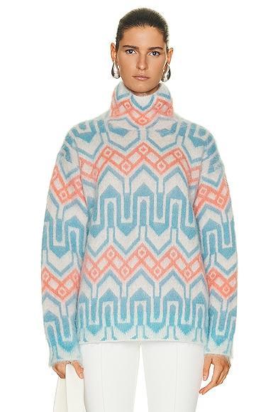 Moncler Grenoble - Women's Mohair-Blend Turtleneck Sweater - Multi - L - Moda Operandi Product Image