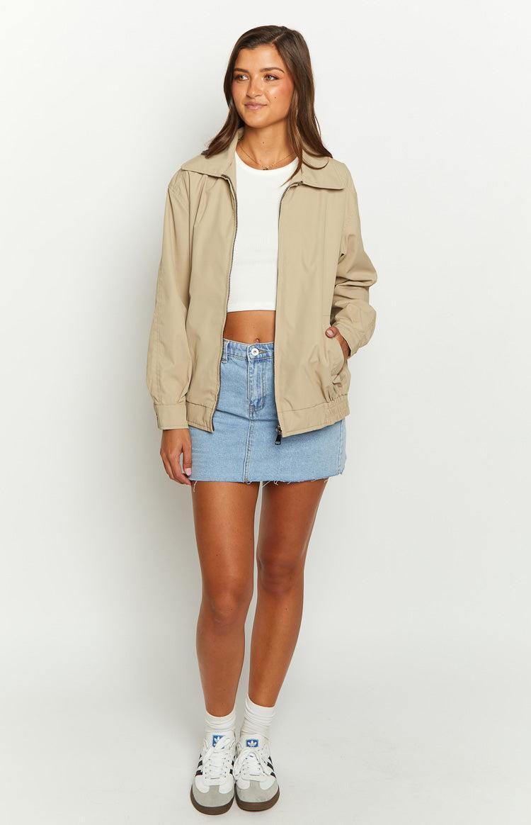 Gabbi Fawn Windbreaker Bomber Jacket Product Image